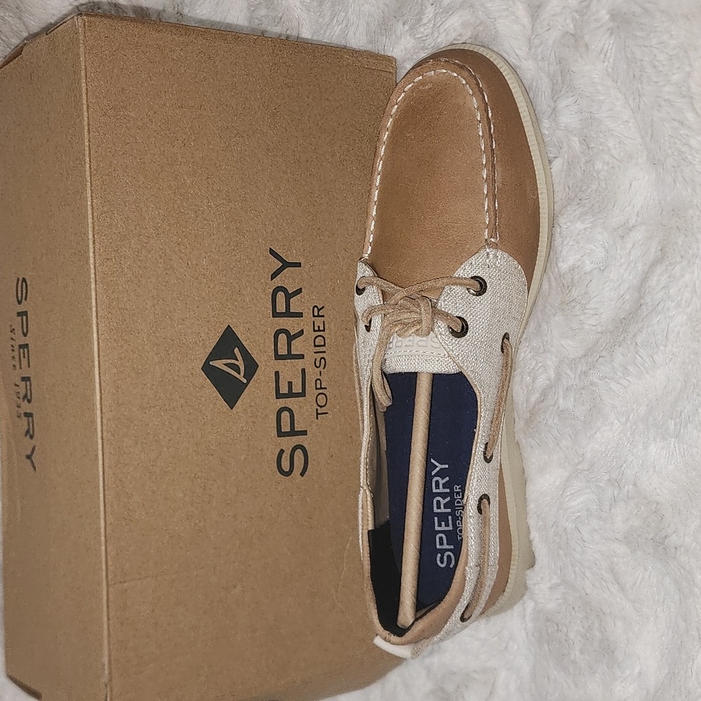 NWT! Sperry Oasis Dock Linen/Oat Shoes